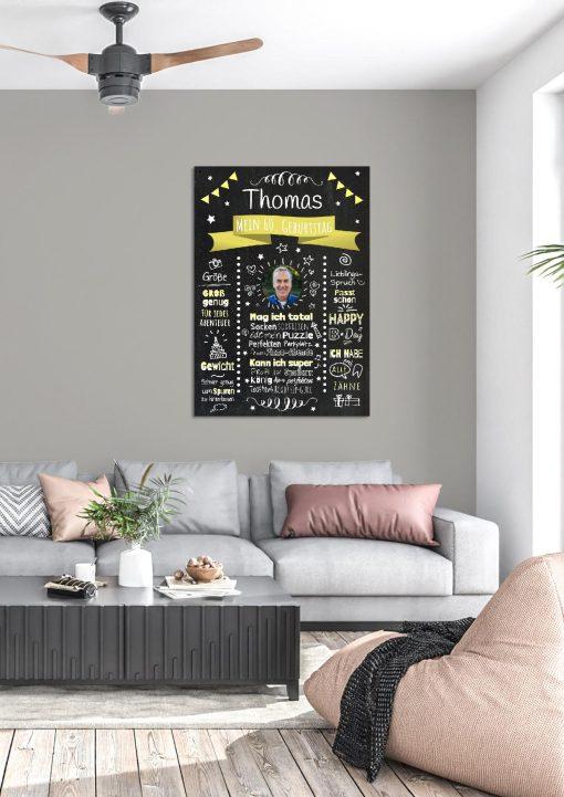 Meilensteintafel Chalkboard Geschenk 60. Geburtstag Personalisiert Witzig Geburtstagstafel Mann Frau Große Kinder03