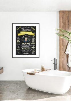 Meilensteintafel Chalkboard Geschenk 60. Geburtstag Personalisiert Witzig Geburtstagstafel Mann Frau Große Kinder05