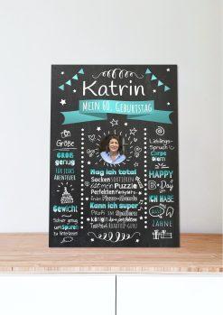 Meilensteintafel Chalkboard Geschenk 60. Geburtstag Personalisiert Witzig Geburtstagstafel Mann Frau Große Kinder06