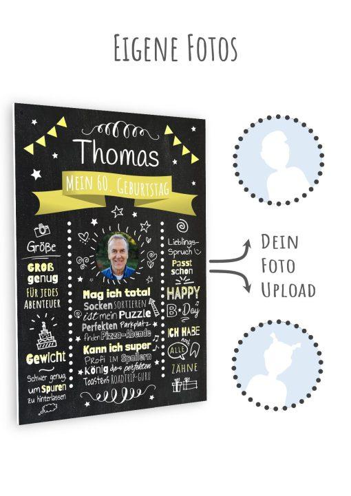 Meilensteintafel Chalkboard Geschenk 60. Geburtstag Personalisiert Witzig Geburtstagstafel Mann Frau Große Kinder11