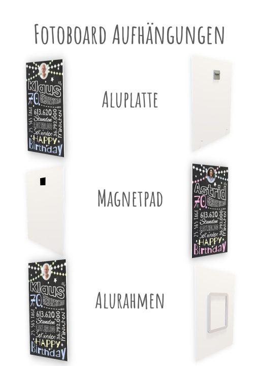Meilensteintafel Chalkboard Geschenk 70. Geburtstag Frau Mann Personalisiert Geburtstagstafel Retro Colors Rosa Blau14