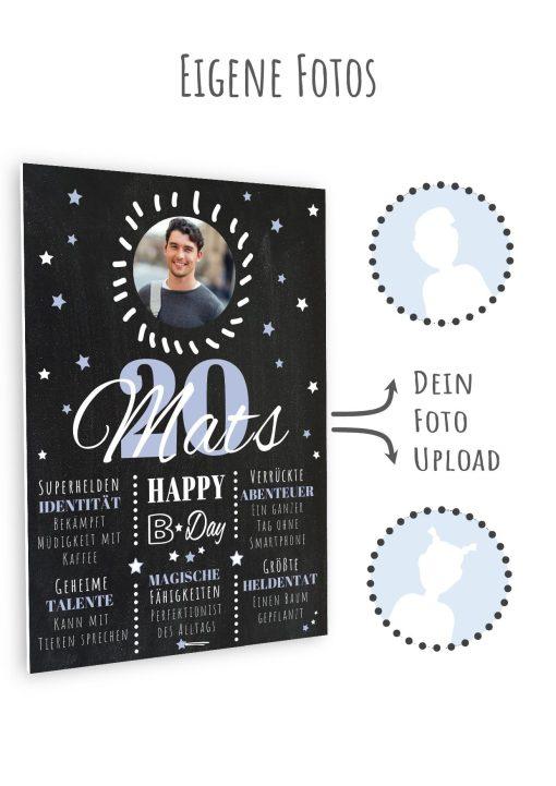 Meilensteintafel Chalkboard 20. Geburtstag Geschenk Personalisiert Geburtstagstafel Poster Frau Mann 1zigartig11