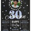 Meilensteintafel Chalkboard 30. Geburtstag Geschenk Personalisiert Geburtstagstafel Poster Mann Frau 1zigartig