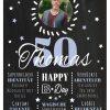 Meilensteintafel Chalkboard 50. Geburtstag Geschenk Personalisiert Geburtstagstafel Poster Mann Frau 1zigartig