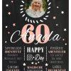 Meilensteintafel Chalkboard 60. Geburtstag Geschenk Personalisiert Geburtstagstafel Poster Mann Frau 1zigartig 2