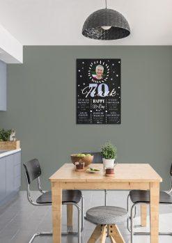 Meilensteintafel Chalkboard 70. Geburtstag Geschenk Personalisiert Geburtstagstafel Poster Frau Mann 1zigartig02