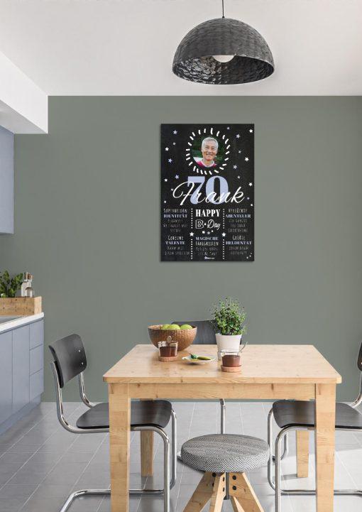 Meilensteintafel Chalkboard 70. Geburtstag Geschenk Personalisiert Geburtstagstafel Poster Frau Mann 1zigartig02
