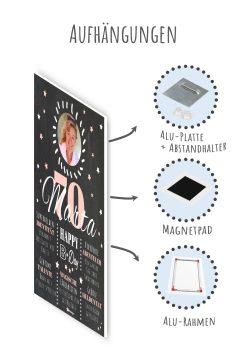 Meilensteintafel Chalkboard 70. Geburtstag Geschenk Personalisiert Geburtstagstafel Poster Frau Mann 1zigartig10
