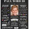 Meilensteintafel Chalkboard Geschenk 10. Geburtstag Zeitung Geburtstagsposter Personalisiert Mädchen Junge Happy News Chalk