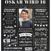 Meilensteintafel Chalkboard Geschenk 16. Geburtstag Zeitung Geburtstagsposter Personalisiert Teenager Mädchen Junge Happy News Chalk 2