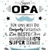 Meilensteintafel Chalkboard Super Opa Geschenk Bester Opa Vatertag Personalisiert White