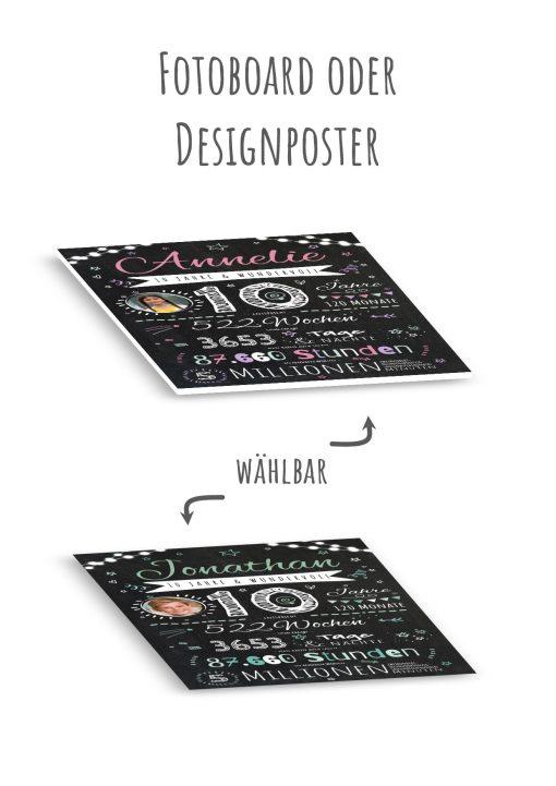 Meilensteintafel Chalkboard Geschenk 10. Geburtstag Personalisiert Junge Mädchen Geburtstagstafel Happy Lights12
