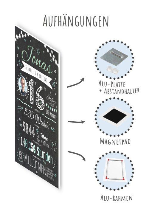Meilensteintafel Chalkboard Geschenk 16. Geburtstag Personalisiert Teenager Junge Mädchen Geburtstagstafel Happy Lights09
