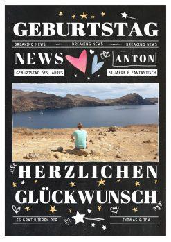 Meilensteintafel Chalkboard Geschenk 20. Geburtstag Personalisiert Mann Frau Geburtstagstafel News 2