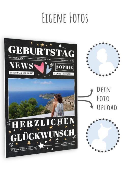 Meilensteintafel Chalkboard Geschenk 20. Geburtstag Personalisiert Mann Frau Geburtstagstafel News11