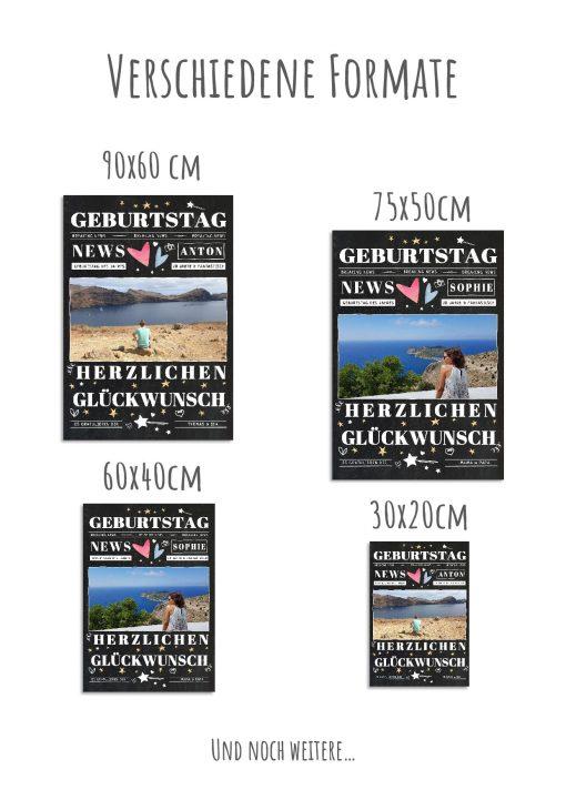 Meilensteintafel Chalkboard Geschenk 20. Geburtstag Personalisiert Mann Frau Geburtstagstafel News12