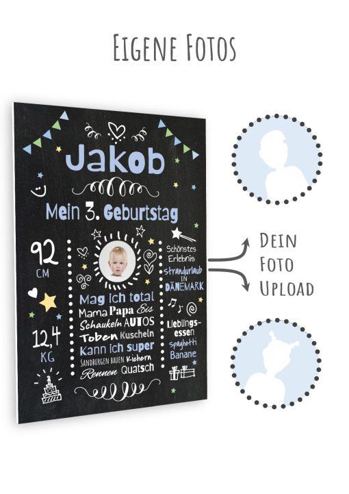 Meilensteintafel Chalkboard Geschenk 3. Geburtstag Personalisiert Geburtstagstafel Mädchen Junge10