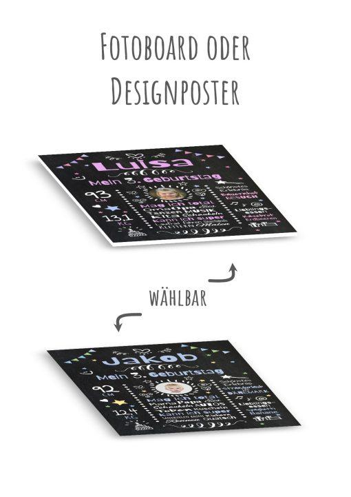 Meilensteintafel Chalkboard Geschenk 3. Geburtstag Personalisiert Geburtstagstafel Mädchen Junge12