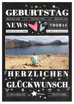 Meilensteintafel Chalkboard Geschenk 30. Geburtstag Personalisiert Mann Frau Geburtstagstafel News 2