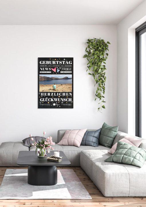 Meilensteintafel Chalkboard Geschenk 30. Geburtstag Personalisiert Mann Frau Geburtstagstafel News01