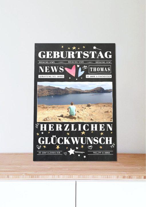 Meilensteintafel Chalkboard Geschenk 30. Geburtstag Personalisiert Mann Frau Geburtstagstafel News06