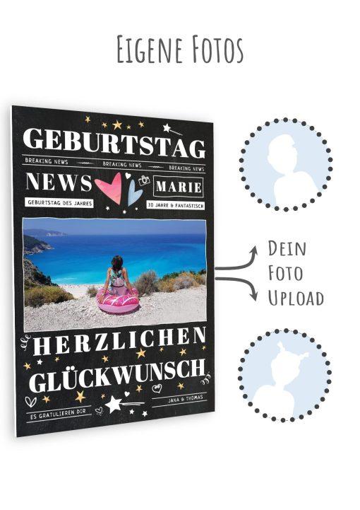 Meilensteintafel Chalkboard Geschenk 30. Geburtstag Personalisiert Mann Frau Geburtstagstafel News11