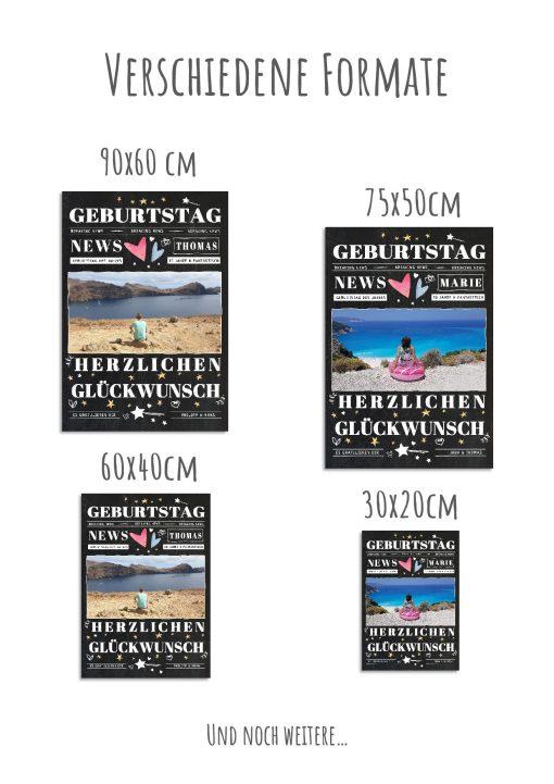 Meilensteintafel Chalkboard Geschenk 30. Geburtstag Personalisiert Mann Frau Geburtstagstafel News12