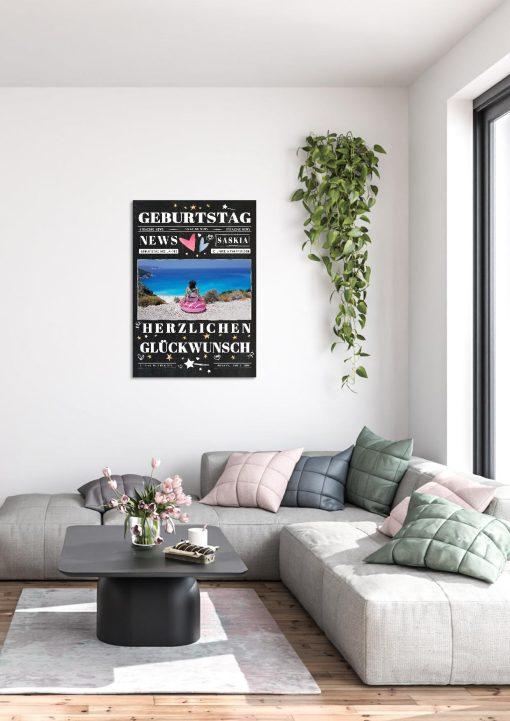 Meilensteintafel Chalkboard Geschenk 40. Geburtstag Personalisiert Mann Frau Geburtstagstafel News01