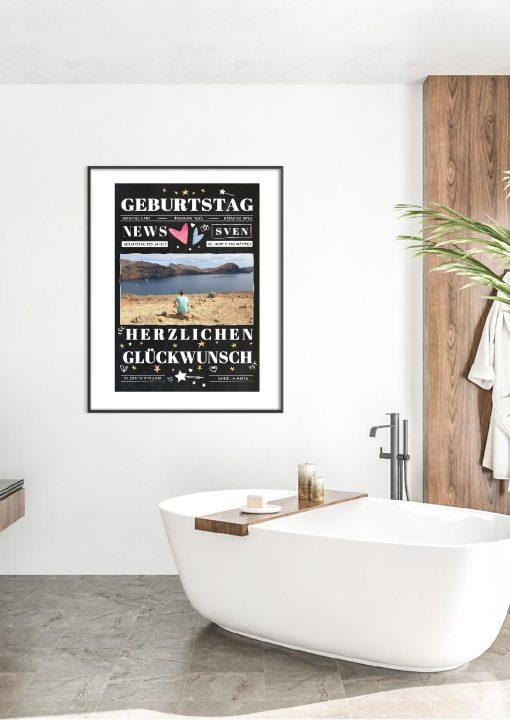 Meilensteintafel Chalkboard Geschenk 40. Geburtstag Personalisiert Mann Frau Geburtstagstafel News05