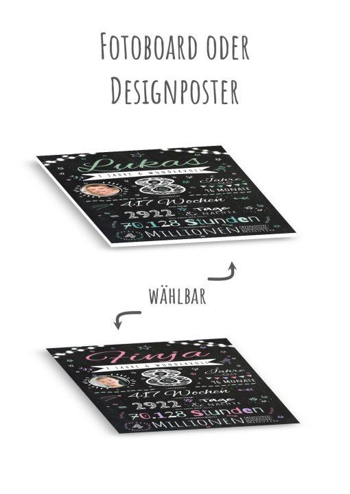 Meilensteintafel Chalkboard Geschenk 8. Geburtstag Personalisiert Junge Mädchen Geburtstagstafel Happy Lights12