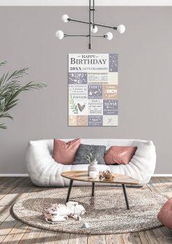 Meilensteintafel Chalkboard Geschenk 30. Geburtstag Personalisiert Geburtstagstafel Frau Mann Pastell04
