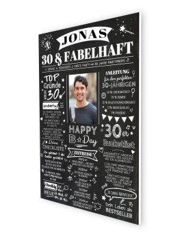 Meilensteintafel Chalkboard Geschenk 30. Geburtstag Personalisiert Zeitung Jahrgangsposter Geburtstagsposter Mann Frau Zeitreise07