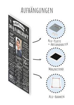 Meilensteintafel Chalkboard Geschenk 30. Geburtstag Personalisiert Zeitung Jahrgangsposter Geburtstagsposter Mann Frau Zeitreise10