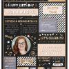 Meilensteintafel Chalkboard Geschenk 40. Geburtstag Personalisiert Geburtstagstafel Mann Frau Eleganz Rose 0