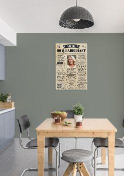 Meilensteintafel Chalkboard Geschenk 60. Geburtstag Personalisiert Zeitung Jahrgangsposter Geburtstagsposter Mann Frau Zeitreise02