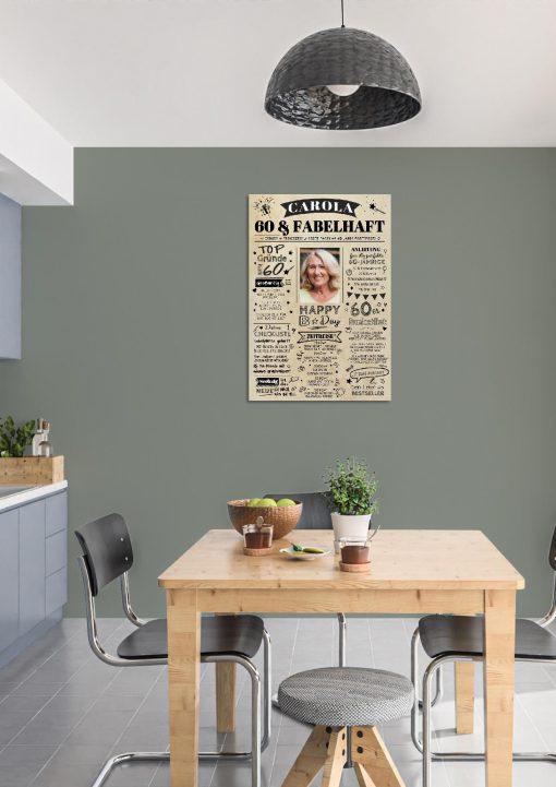 Meilensteintafel Chalkboard Geschenk 60. Geburtstag Personalisiert Zeitung Jahrgangsposter Geburtstagsposter Mann Frau Zeitreise02