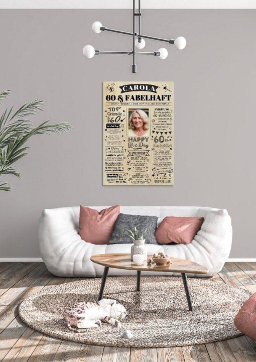 Meilensteintafel Chalkboard Geschenk 60. Geburtstag Personalisiert Zeitung Jahrgangsposter Geburtstagsposter Mann Frau Zeitreise04