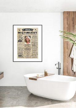 Meilensteintafel Chalkboard Geschenk 60. Geburtstag Personalisiert Zeitung Jahrgangsposter Geburtstagsposter Mann Frau Zeitreise05