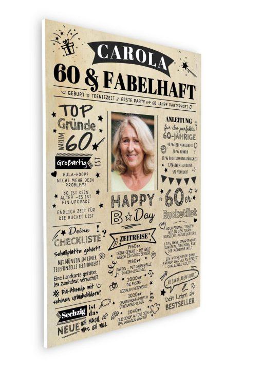 Meilensteintafel Chalkboard Geschenk 60. Geburtstag Personalisiert Zeitung Jahrgangsposter Geburtstagsposter Mann Frau Zeitreise08