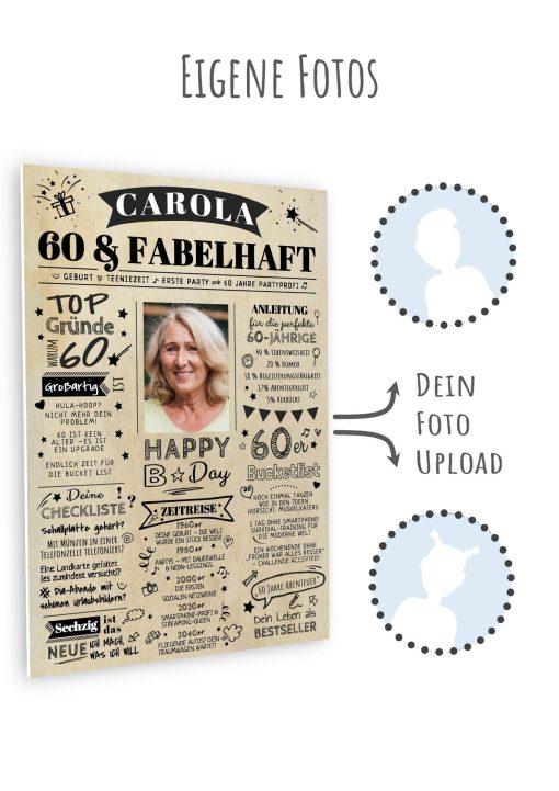 Meilensteintafel Chalkboard Geschenk 60. Geburtstag Personalisiert Zeitung Jahrgangsposter Geburtstagsposter Mann Frau Zeitreise11