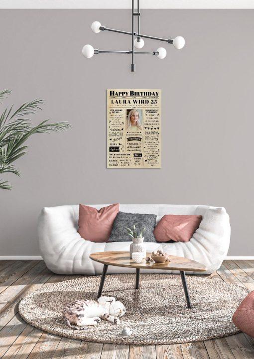 Meilensteintafel Chalkboard Geschenk 25. Geburtstag Zeitung Geburtstagsposter Jahrgangsposter Personalisiert Frau Mann Happy Birthday04