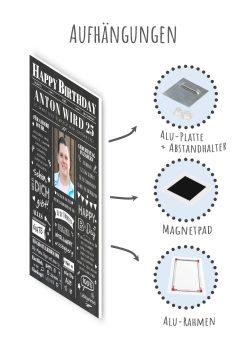 Meilensteintafel Chalkboard Geschenk 25. Geburtstag Zeitung Geburtstagsposter Jahrgangsposter Personalisiert Frau Mann Happy Birthday10