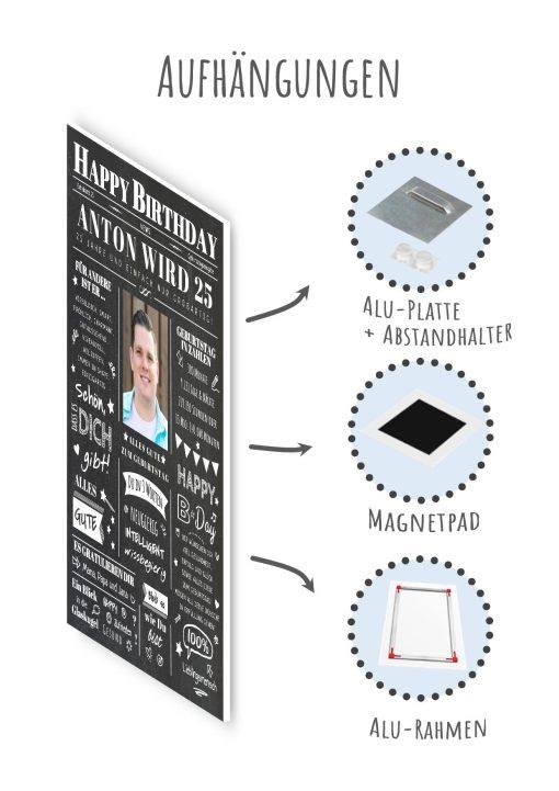 Meilensteintafel Chalkboard Geschenk 25. Geburtstag Zeitung Geburtstagsposter Jahrgangsposter Personalisiert Frau Mann Happy Birthday10