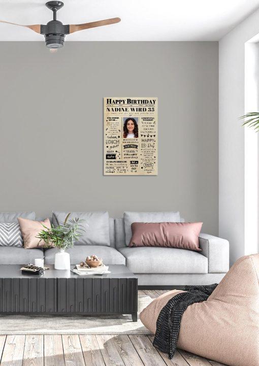 Meilensteintafel Chalkboard Geschenk 35. Geburtstag Zeitung Geburtstagsposter Jahrgangsposter Personalisiert Frau Mann Happy Birthday03