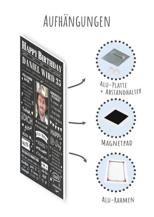 Meilensteintafel Chalkboard Geschenk 35. Geburtstag Zeitung Geburtstagsposter Jahrgangsposter Personalisiert Frau Mann Happy Birthday10