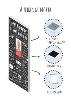 Meilensteintafel Chalkboard Geschenk 45. Geburtstag Zeitung Geburtstagsposter Jahrgangsposter Personalisiert Frau Mann Happy Birthday10
