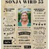 Meilensteintafel Chalkboard Geschenk 55. Geburtstag Zeitung Geburtstagsposter Jahrgangsposter Personalisiert Frau Mann Happy Birthday 2
