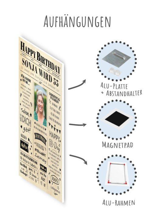 Meilensteintafel Chalkboard Geschenk 55. Geburtstag Zeitung Geburtstagsposter Jahrgangsposter Personalisiert Frau Mann Happy Birthday10