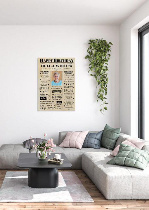 Meilensteintafel Chalkboard Geschenk 70. Geburtstag Zeitung Geburtstagsposter Jahrgangsposter Personalisiert Frau Mann Happy Birthday01
