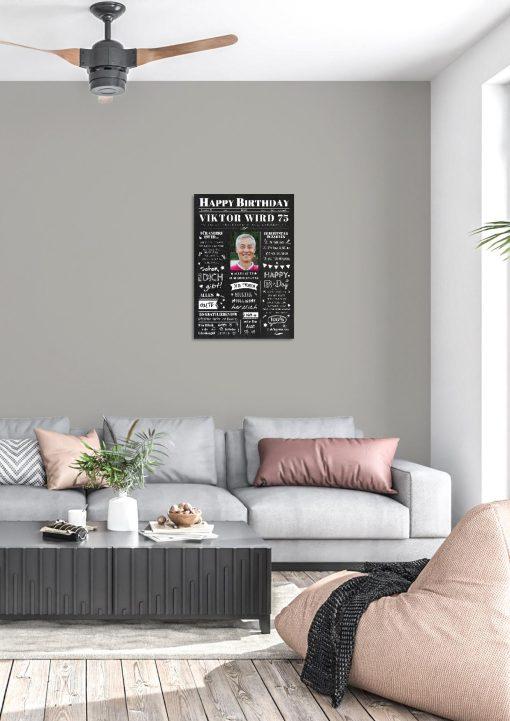 Meilensteintafel Chalkboard Geschenk 70. Geburtstag Zeitung Geburtstagsposter Jahrgangsposter Personalisiert Frau Mann Happy Birthday03